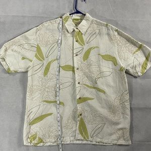 Cubavera XL Leaf Floral Short Sleeve Shirt
